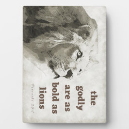 Proverbs 28:1 Vet als leeuwenplak Fotoplaat