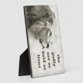 Proverbs 28:1 Vet als leeuwenplak Fotoplaat (Zijkant)