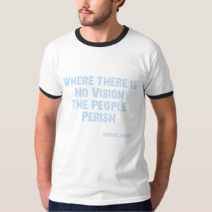 Proverbs 29:18 Bijbel Verse KJV Citaat Mannen Ring T-shirt