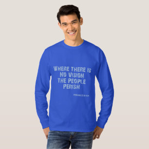 Proverbs 29:18 Bijbel Verse KJV Quote Mannen T-shirt