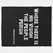 Proverbs 29:18 Bijbelverse KJV Citaat Fleece Deken (Voorkant (Horizontaal))