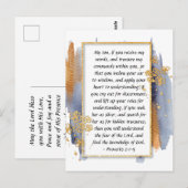 Proverbs 2:1-5 Inline uw oor tot de wijsheid Briefkaart (Voorkant / Achterkant)