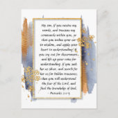 Proverbs 2:1-5 Inline uw oor tot de wijsheid Briefkaart (Voorkant)