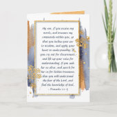 Proverbs 2:1-5 Inline uw oor tot de wijsheid Kaart (Voorkant)