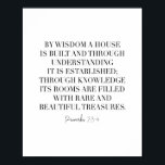 Proverbs 2:3-4 poster<br><div class="desc">Door Wisdom is een huis gebouwd...  Proverbs-scripts Verse</div>
