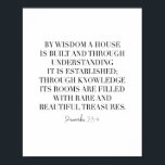 Proverbs 2:3-4 poster<br><div class="desc">Door Wisdom is een huis gebouwd...  Proverbs-scripts Verse</div>
