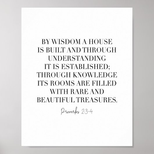 Proverbs 2:3-4 poster (Voorkant)