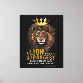 Proverbs 30:30 Bijbelse lion Canvas Art (Voorkant)