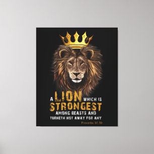 Proverbs 30:30 Bijbelse lion Canvas Art