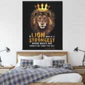 Proverbs 30:30 Bijbelse lion Canvas Art Afdruk (Insitu (Slaapkamer))
