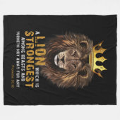 Proverbs 30:30 KJV Bijbelscriptcitaat voor scripts Fleece Deken (Voorkant (Horizontaal))