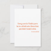 Proverbs 30:5 Bijbel Verse Scripture Flat Greeting Kaart (Voorkant)