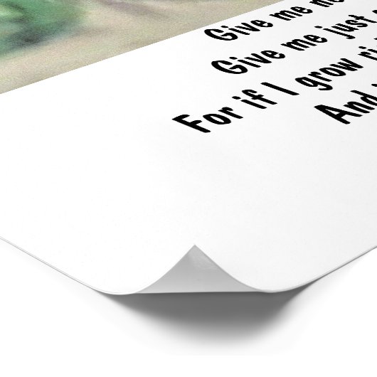 Proverbs 30:8-9 poster (Hoek)