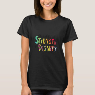 Proverbs 3125 Ze is bedrukt met sterkte en dig T-shirt