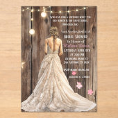 Proverbs 31:10 Bridal Shower Invitation Acryl Uitnodigingen (Voorkant)