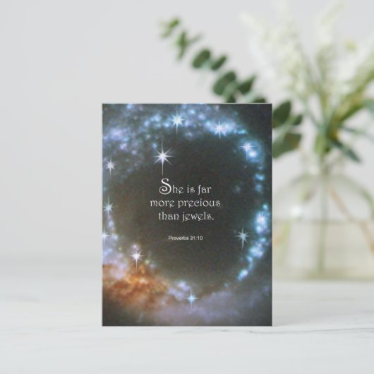 Proverbs 31:10 briefkaart (Staand voorkant)