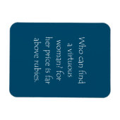 Proverbs 31 10 van het citaat van de manuscripten magneet (Horizontaal)