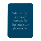 Proverbs 31 10 van het citaat van de manuscripten magneet (Verticaal)