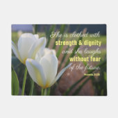 Proverbs 31:25 Floral Deurmat (Voorkant)