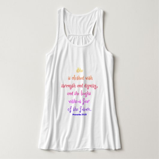 Proverbs 31:25 (GEWELDIG) Tanktop (Design voorkant)