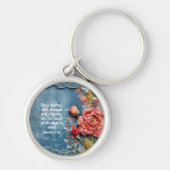 Proverbs 31:25 Keychain Inspiring Bible Verse Blue (Voorkant)