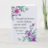 Proverbs 31:25 (KJV)  Kaart (Voorkant)