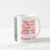 Proverbs 31:25 Koffiebeker Koffiemok (Voorkant rechts)