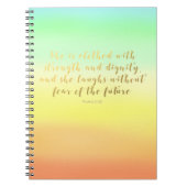 Proverbs 31:25-laptop - Summer Faux Foil Script Notitieboek (Voorkant)