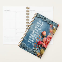 Proverbs 31:25 Planner Inspiring Bible Verse