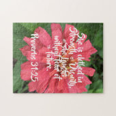 Proverbs 31:25 Puzzle Legpuzzel (Horizontaal)