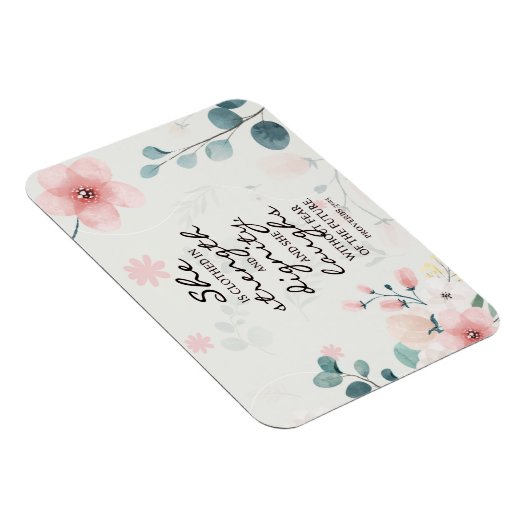 Proverbs 31:25 She is clothed with strength Magneet (Rechterzijde)