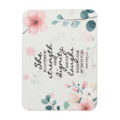 Proverbs 31:25 She is clothed with strength Magneet (Verticaal)