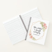 Proverbs 31:25 Strength and Dignity Floral  Notitieboek (Binnen)