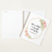 Proverbs 31:25 Strength and Dignity Floral  Planner (Display)