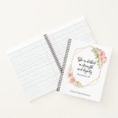 Proverbs 31:25 Strength and Dignity Personalized  Notitieboek (Binnen)