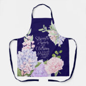 Proverbs 31:25 Strength and Honour Blue Schort (Voorkant)