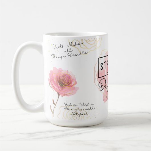 Proverbs 31:25 Strength & Dignity Ceramic Mug Koffiemok (Links)