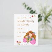 Proverbs 31:25 Ze is bedwelmd met kracht Briefkaart (Staand voorkant)