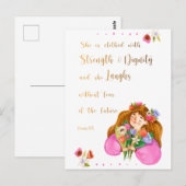 Proverbs 31:25 Ze is bedwelmd met kracht Briefkaart (Voorkant / Achterkant)