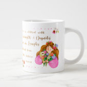 Proverbs 31:25 Ze is bedwelmd met kracht Grote Koffiekop (Rechts)