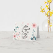 Proverbs 31:25 Ze is in sterkte gedicht Kaart (Gele Bloem)