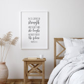 Proverbs 31:25, ze is in sterkte gekweekt poster