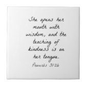 Proverbs 31:26 tegeltje (Voorkant)
