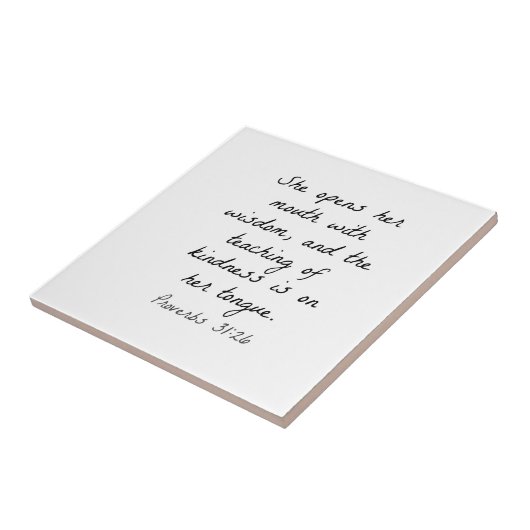 Proverbs 31:26 tegeltje (Zijkant)