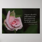 Proverbs 31:30 Afdrukken van scripts Poster (Voorkant)