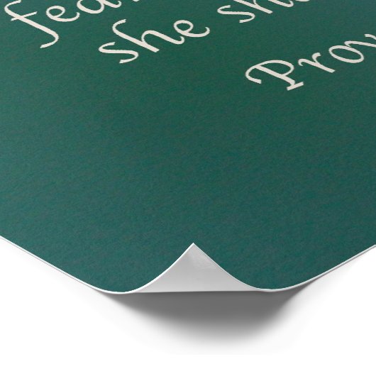 Proverbs 31:30 Afdrukken van scripts Poster (Hoek)