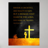 Proverbs 31:30 Bijbelversie Poster (Voorkant)