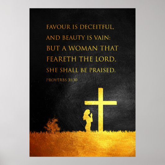 Proverbs 31:30 Bijbelversie Poster (Voorkant)