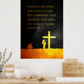 Proverbs 31:30 Bijbelversie Poster (Keuken)