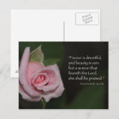 Proverbs 31:30 Briefkaart voor scripts (Voorkant / Achterkant)